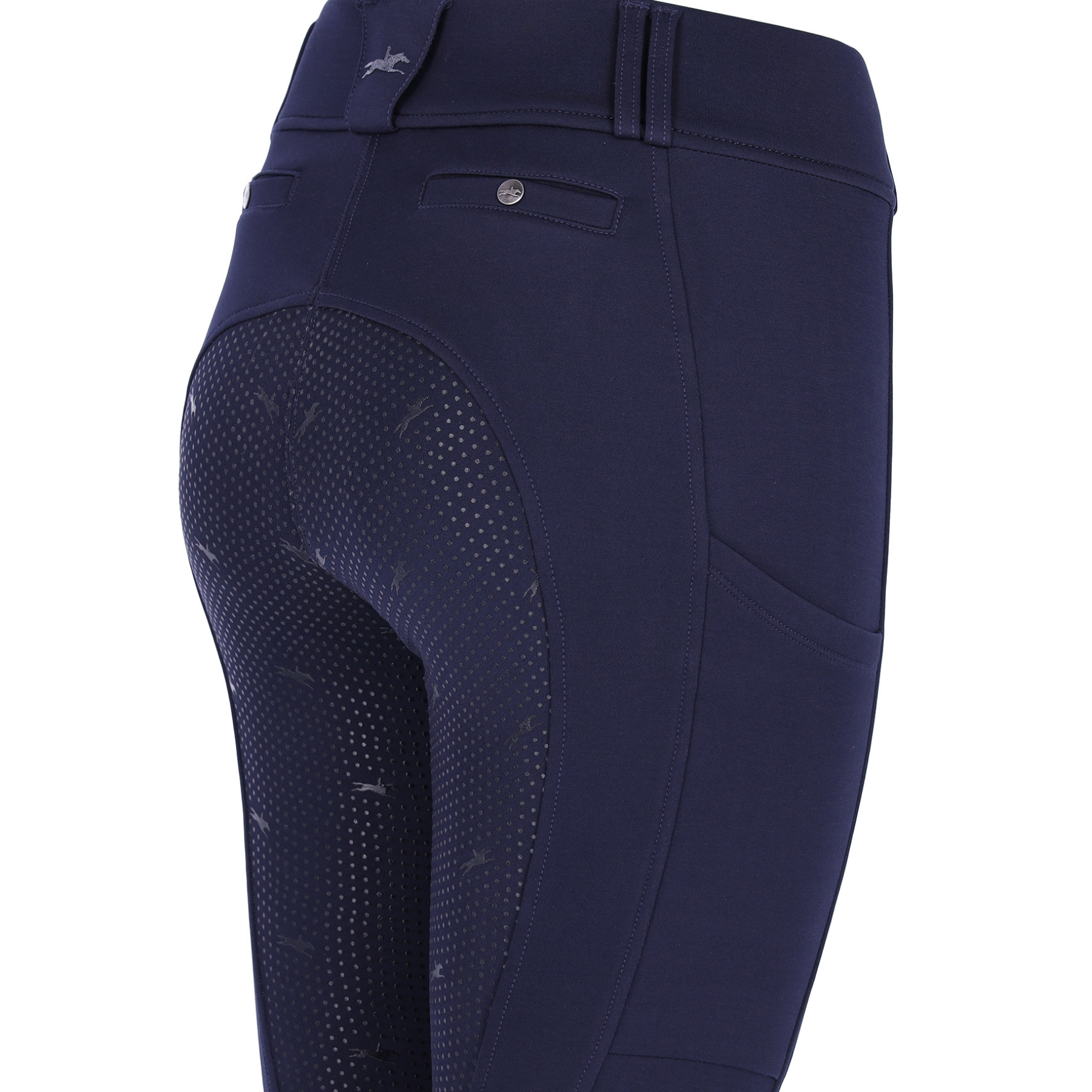 Schockemohle Dorina Ladies Full Grip Riding Tights, Dark Navy