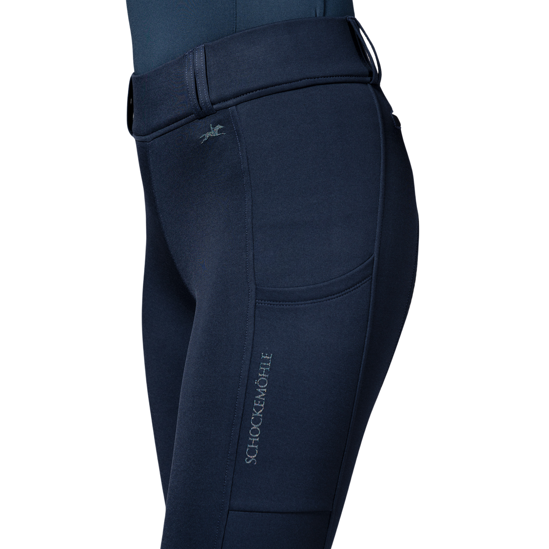 Schockemohle Dorina Ladies Full Grip Riding Tights, Dark Navy