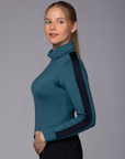 Schockemohle SPAlessia Ladies Long Sleeve Turtleneck, Emerald