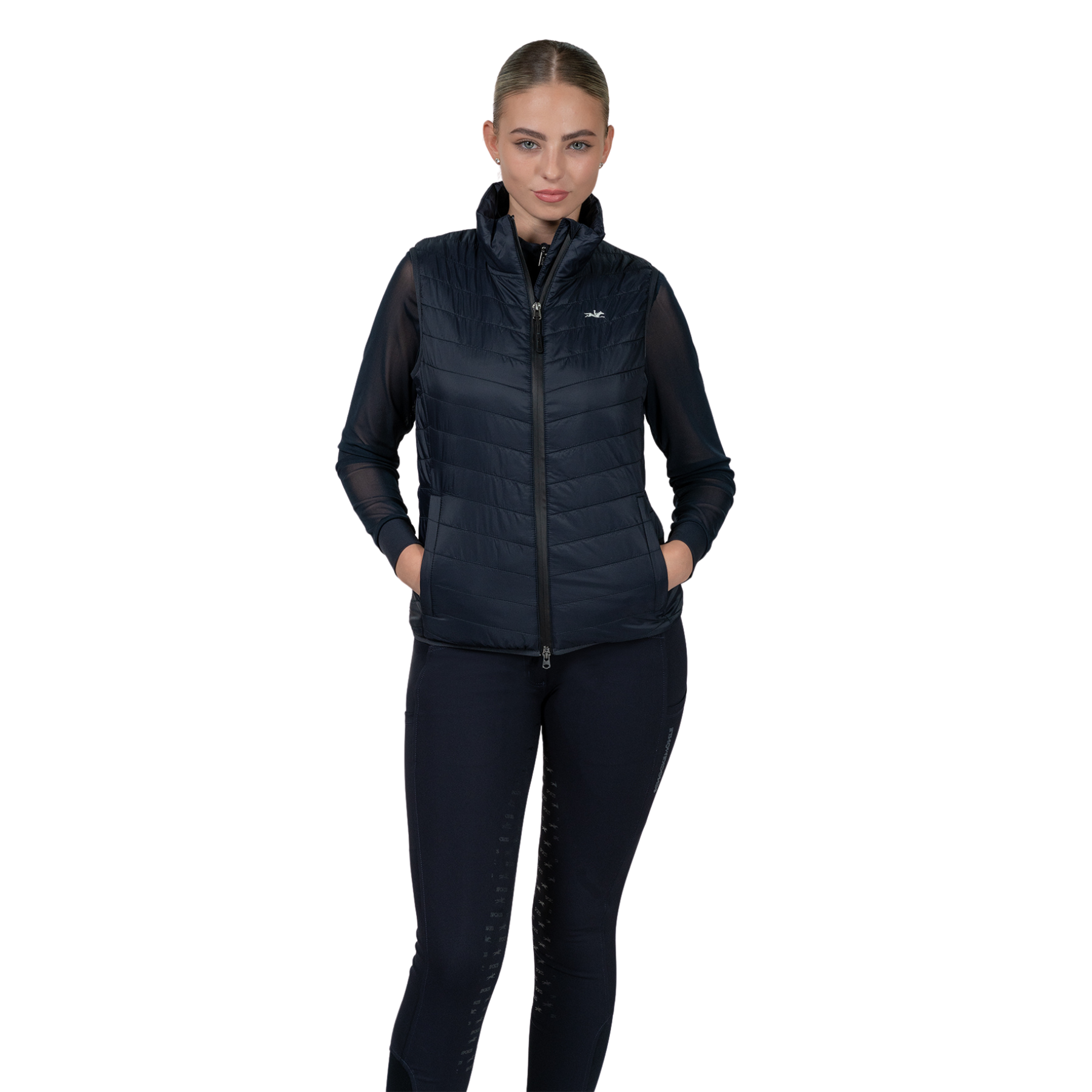 Schockemohle SPHella Style Quilted Ladies Vest, Dark Navy