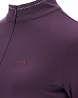 Schockemohle SPPeppa Ladies Long Sleeve 1/2 Zip Training Shirt, Deep Mauve