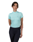 Schockemohle SPPoppy Style Ladies Short Sleeve Training Shirt, Aqua Sea