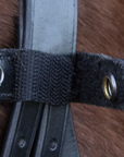 Schockemohle Siena Snap On Browband, Black/Grey