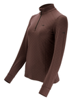 Schockemohle SpDaria Ladies Long Sleeve 1/4 Zip Training Shirt, Mocca