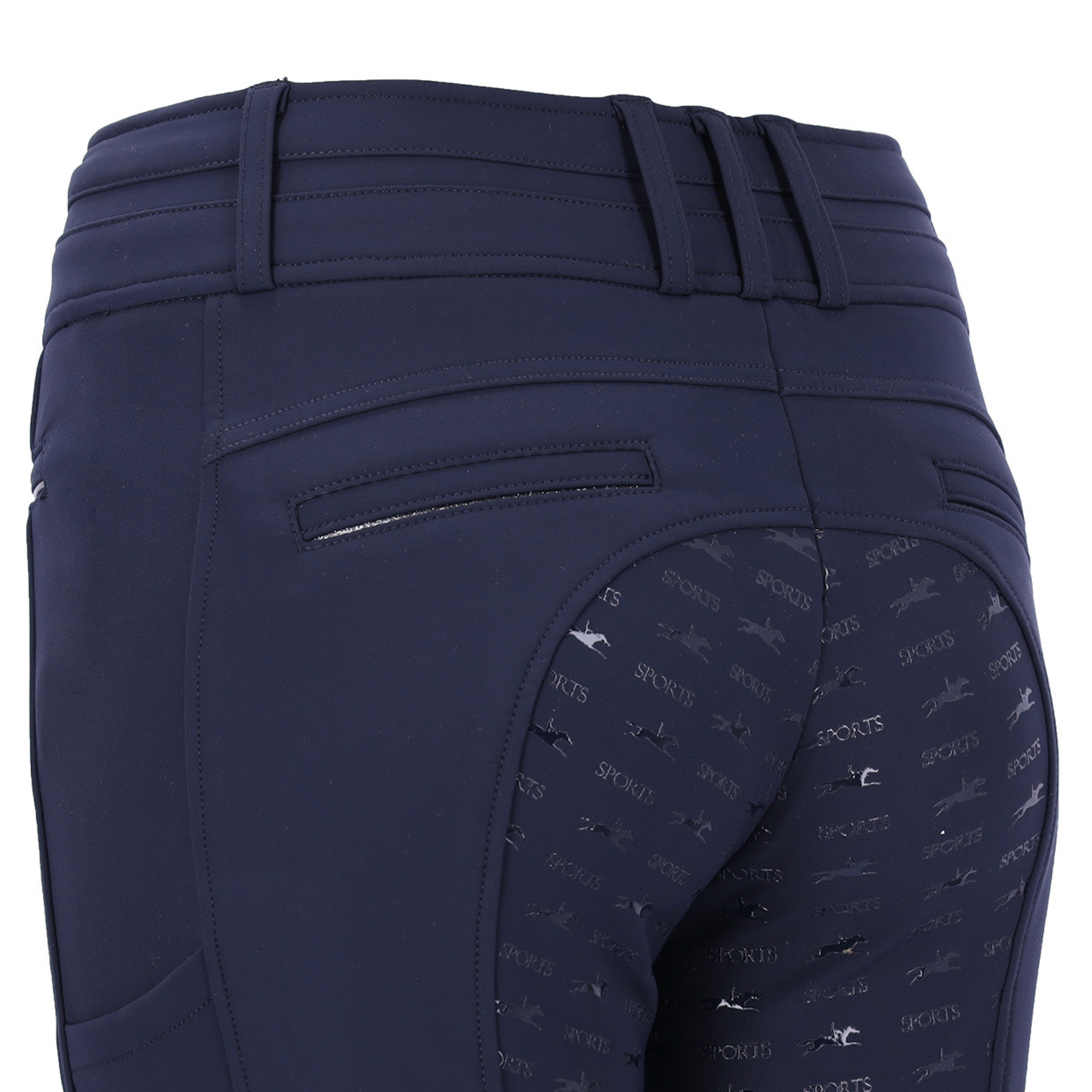 Schockemohle Winter Heather Ladies Full Grip Winter Breeches, True Navy