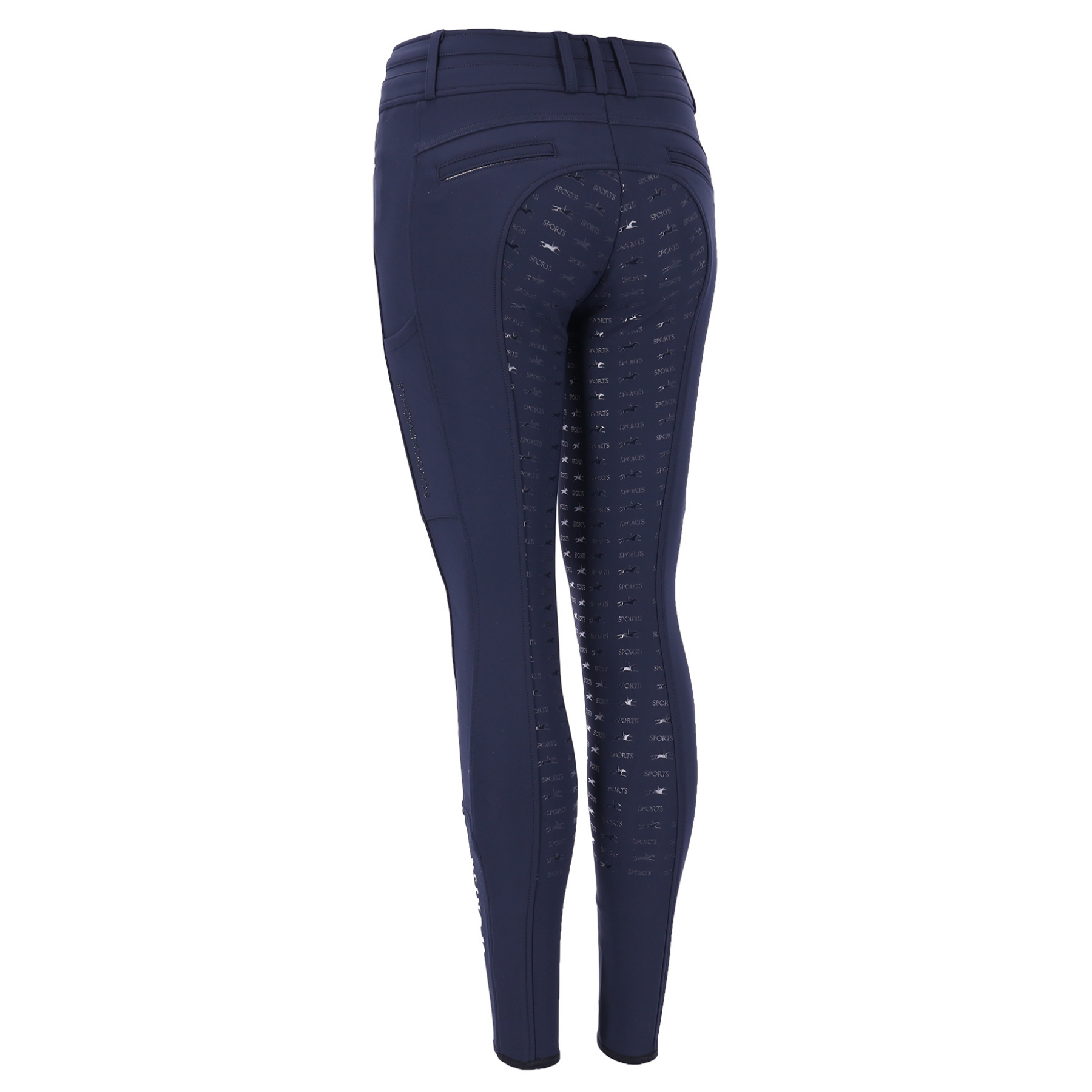 Schockemohle Winter Heather Ladies Full Grip Winter Breeches, True Navy