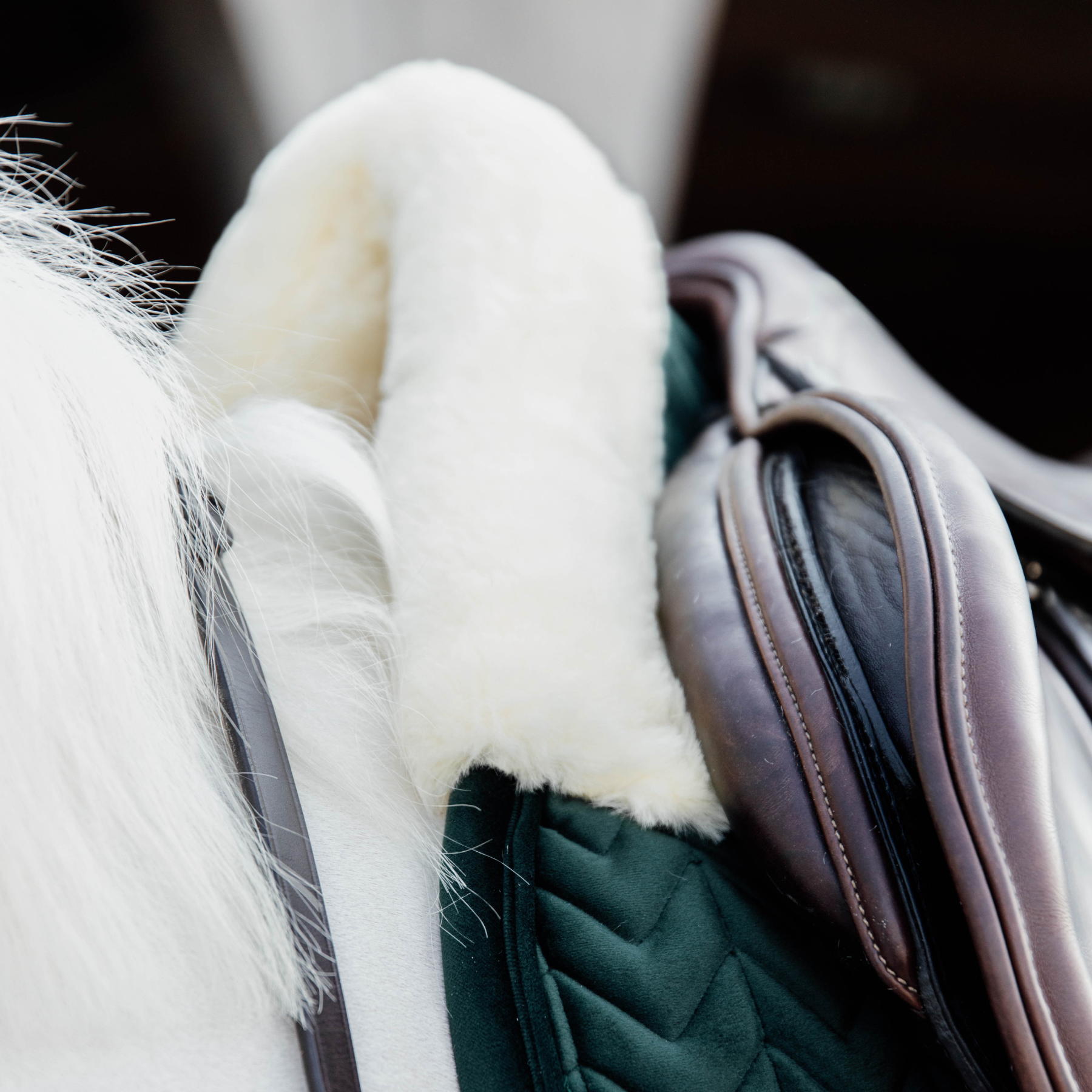 Kentucky Horsewear Skin Friendly Saddle Pad Velvet Jumping, Pine Green