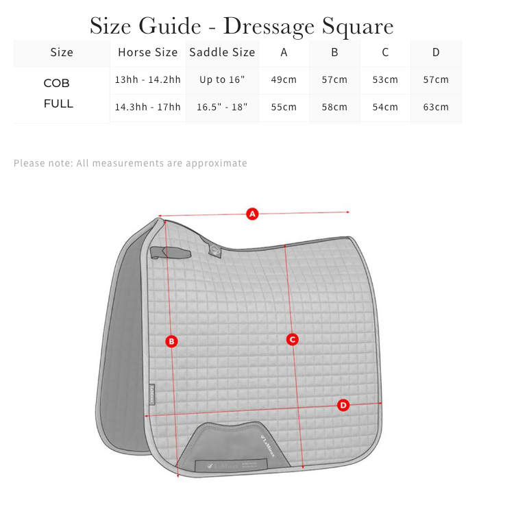 LeMieux Cotton Dressage Saddle Pad, White