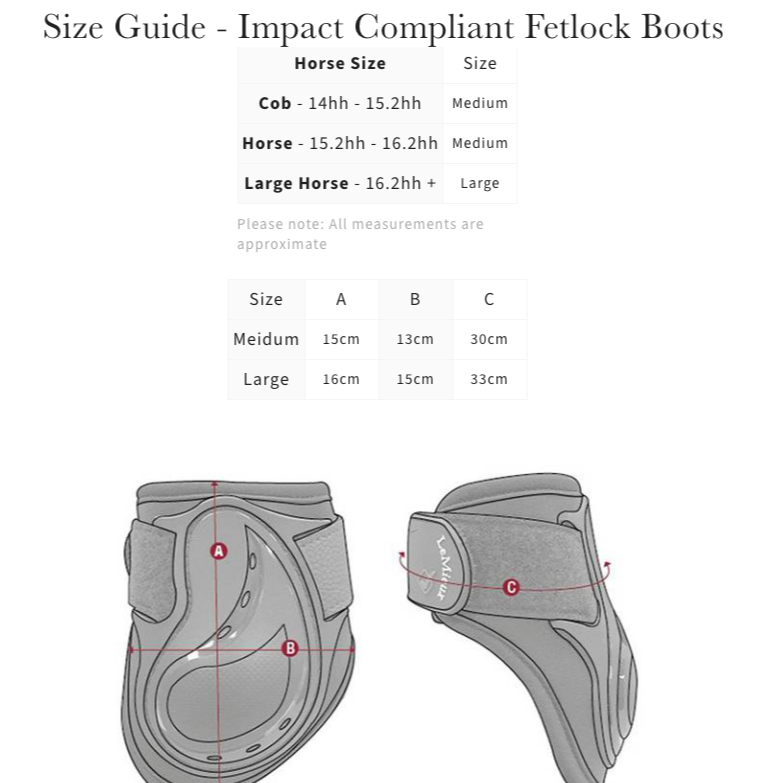 LeMieux Impact Compliant Fetlock Boots, Black