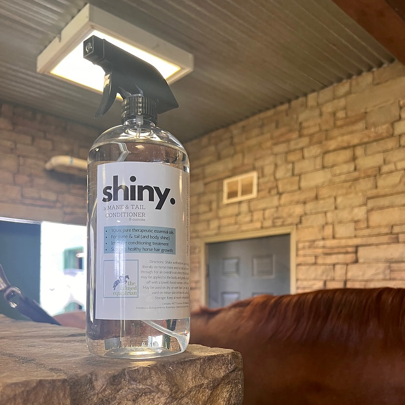 The Infused Equestrian shiny. A Mane & Tail conditioner