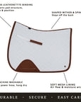 Sixteen Cypress Dressage Pad, Pearl & Cognac