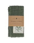 Sixteen Cypress Cotton Waffle Stable Towel, Pine