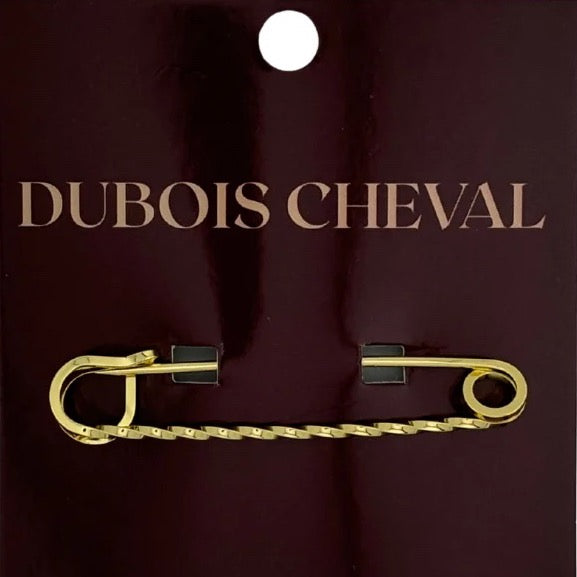 Dubois Cheval Stock Pin - Traditional Gold Spiral