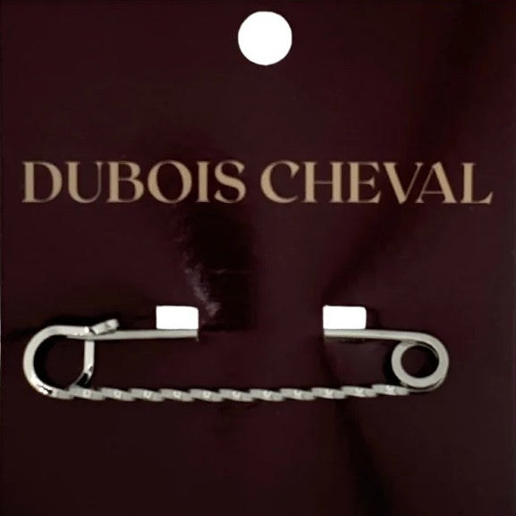 Dubois Cheval Stock Pin - Traditional Silver Spiral