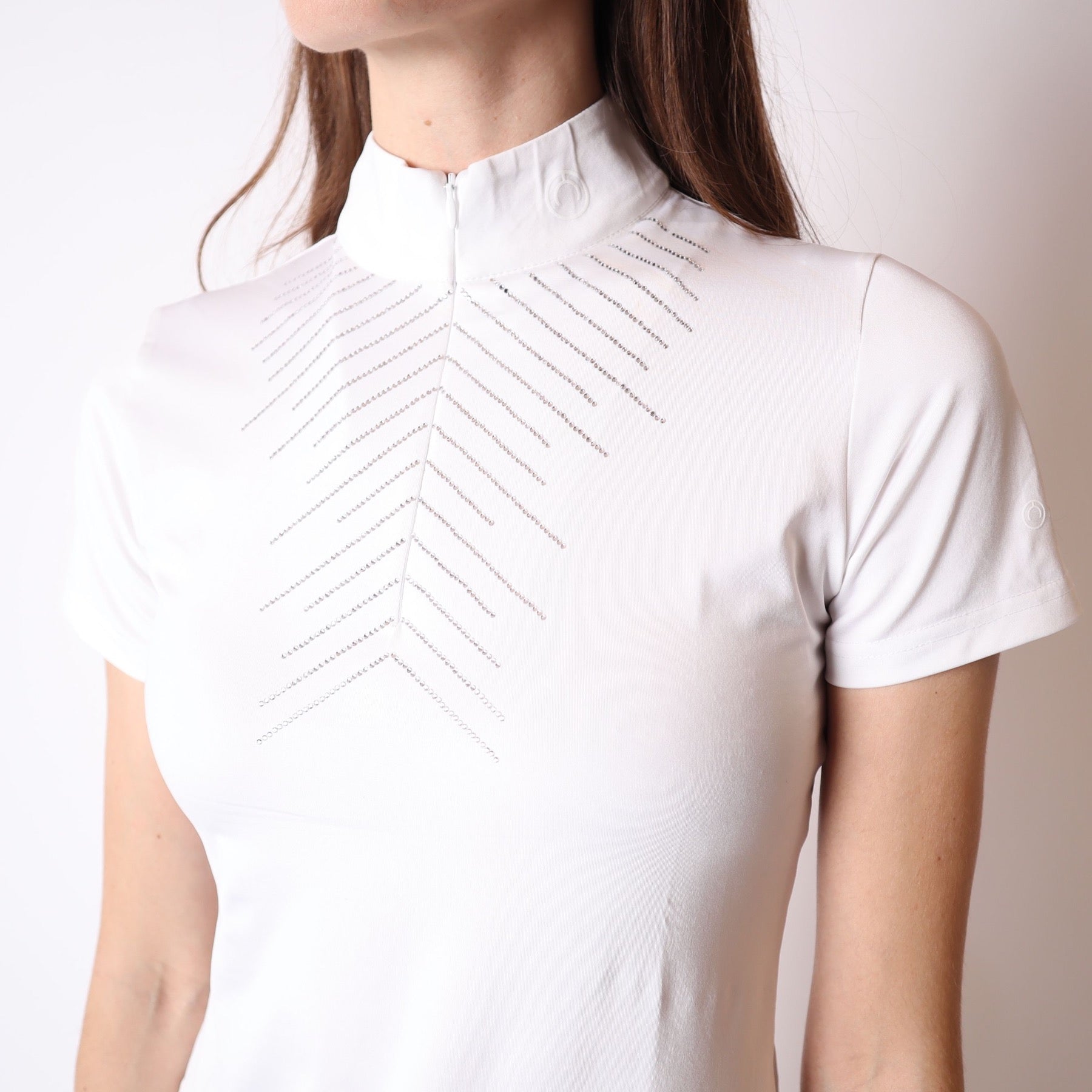 Montar CURVE Ladies Bling Competition Shirt, White