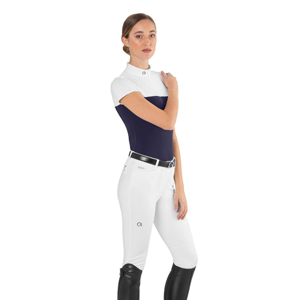 EGO7 Mesh MC Short Sleeve Competition Shirt, Navy/White