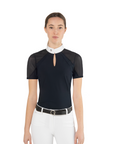 EGO7 Teresa Ladies MC Short Sleeve Competition Shirt, Navy Blue