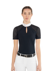 EGO7 Teresa Ladies MC Short Sleeve Competition Shirt, Navy Blue