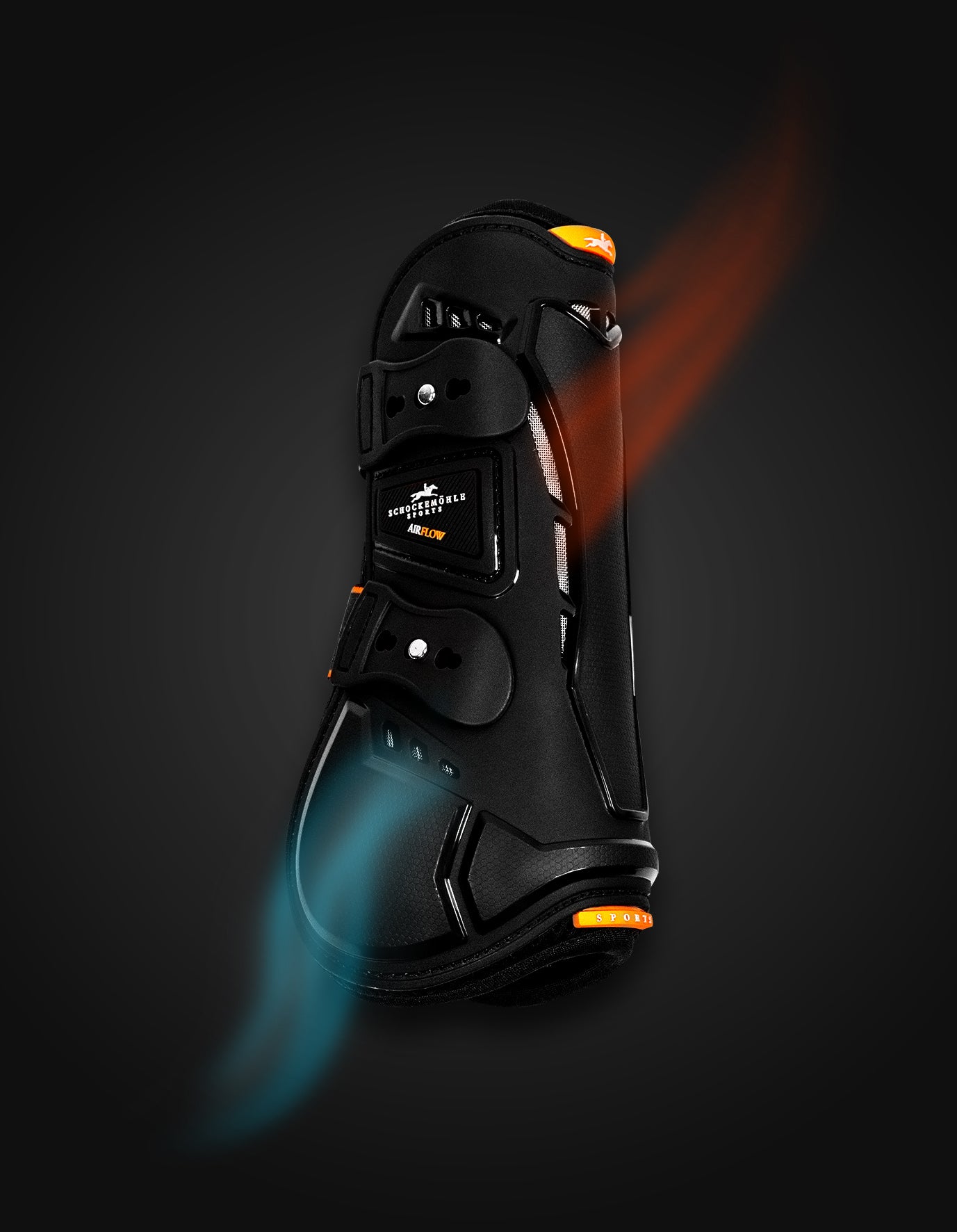 Schockemohle Air Flow Champion Tendon Boots, Black
