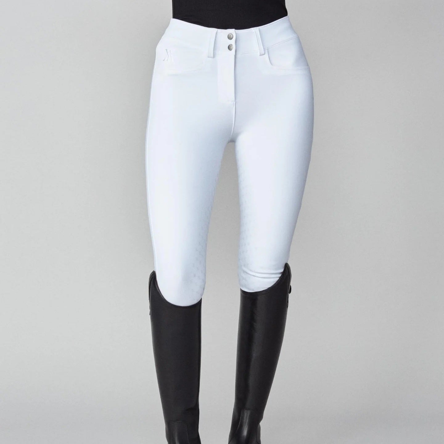 Yagya Ladies Timeless Knee Grip Riding Breeches, White