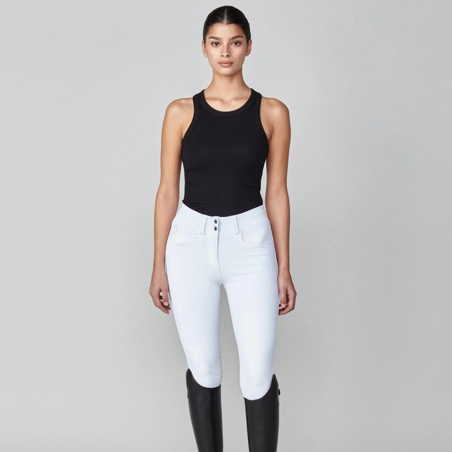 Yagya Ladies Timeless Knee Grip Riding Breeches, White