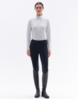 Trolle Ladies Half Placket Long Sleeve Competition Shirt, White