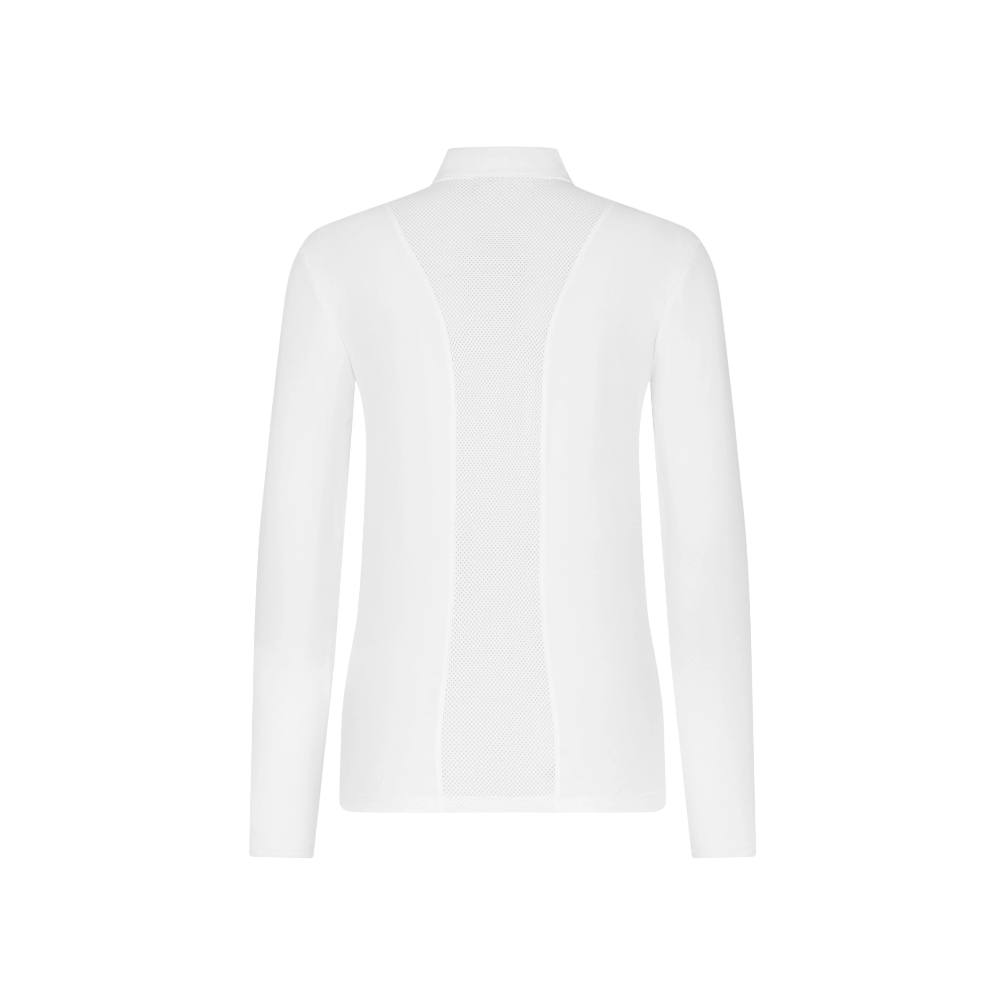 Trolle Ladies NEW Center Line Long Sleeve Competition Polo Balance, White
