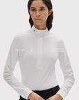 Trolle Ladies NEW Center Line Long Sleeve Competition Polo Balance, White