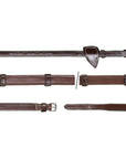 Dy'on 5/8" Hunter Reins with 7 leather loops, Brown, US Collection
