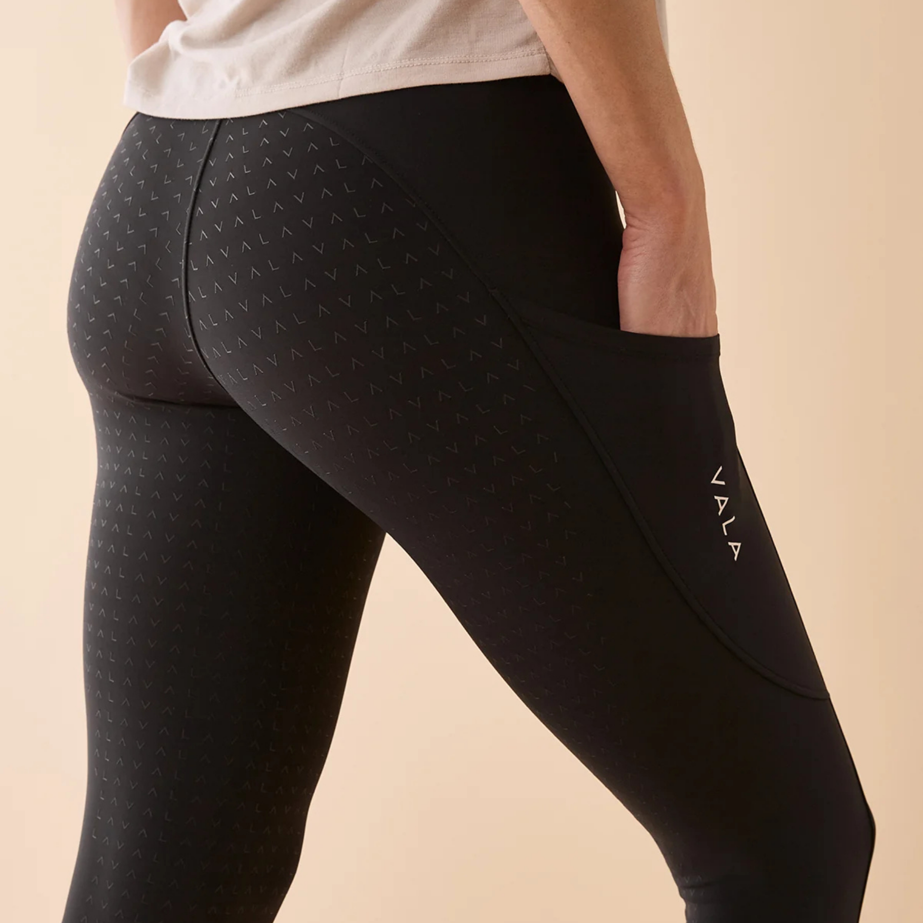 VALA Ladies Active Everyday Full Grip Riding Leggings, Black