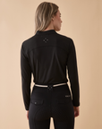 VALA Ladies Connected Long Sleeve Polo, Black