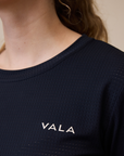 VALA Ladies Long Sleeve Mesh Training Shirt, Black