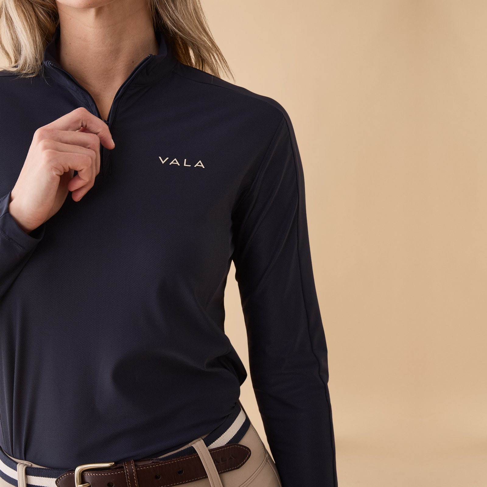 VALA Ladies SPF50+ Sun Protection Shirt, Navy