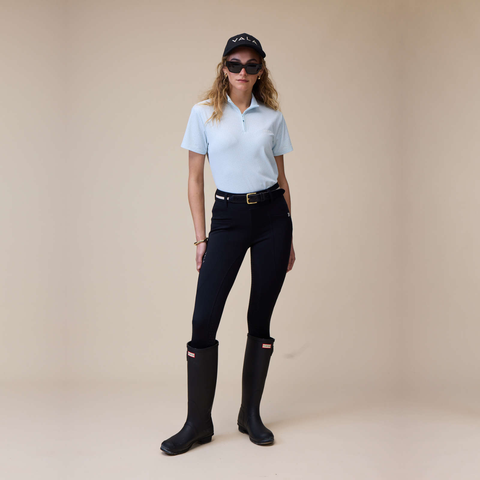 VALA Ladies Sculpt & Smooth Knee Grip Riding Breeches, Black
