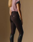 VALA Ladies Ultimate Button Up Full Grip Breeches, Chocolate