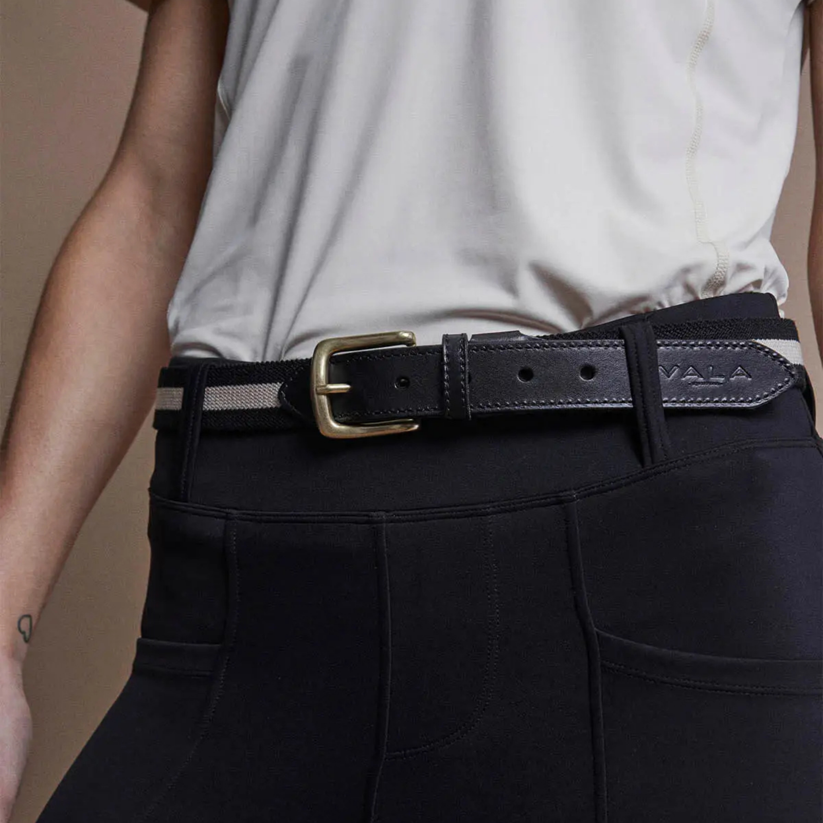 VALA Lines Belt, Black