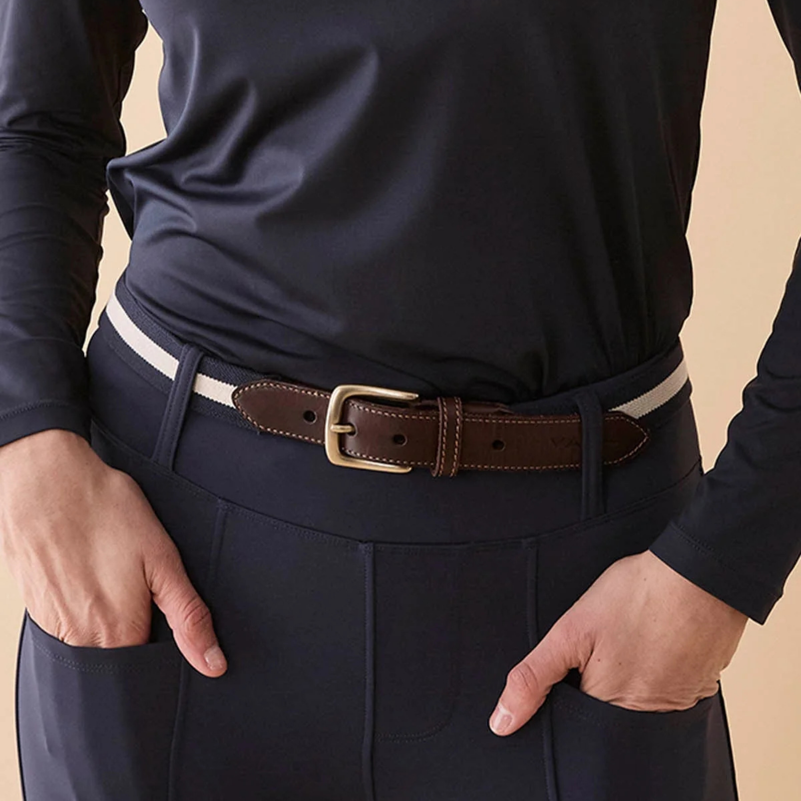 VALA Lines Belt, Navy