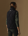 Vala Equestrian Ladies Diamond Quilted Vest, Black