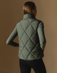 Vala Equestrian Ladies Diamond Quilted Vest, Clover