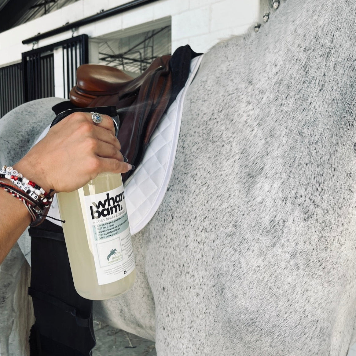 The Infused Equestrian Wham Bam Fly Spray for Equestrians