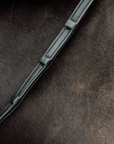 Dy'on 1/2 Soft Leather reins 8 Integrated Stoppers, Black