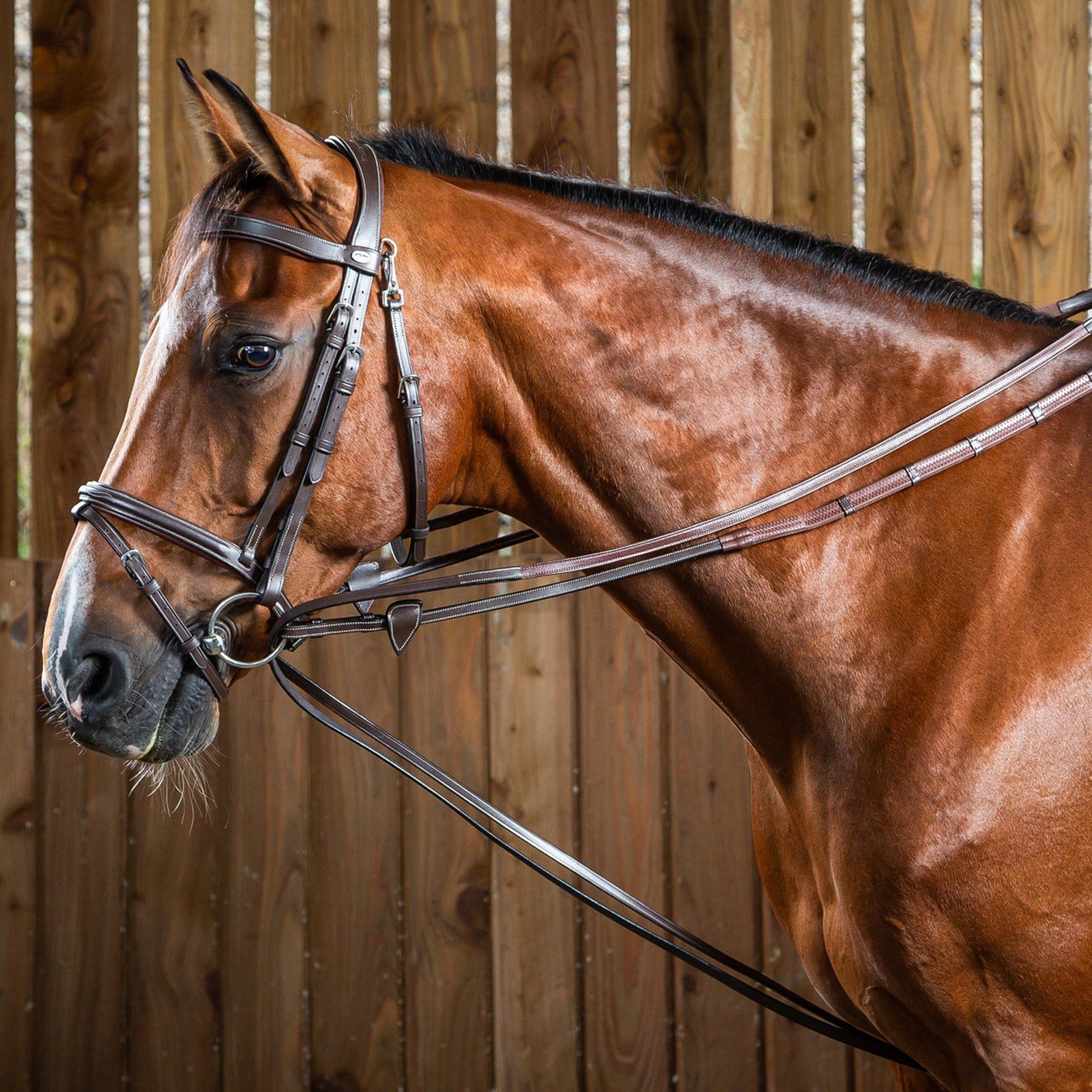 Dy'on Hunter Draw Reins 1/2, Brown, Working By Dy'on
