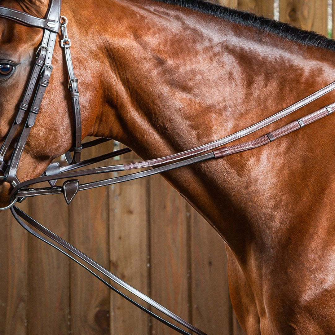 Dy'on Hunter Draw Reins 1/2, Brown, Working By Dy'on