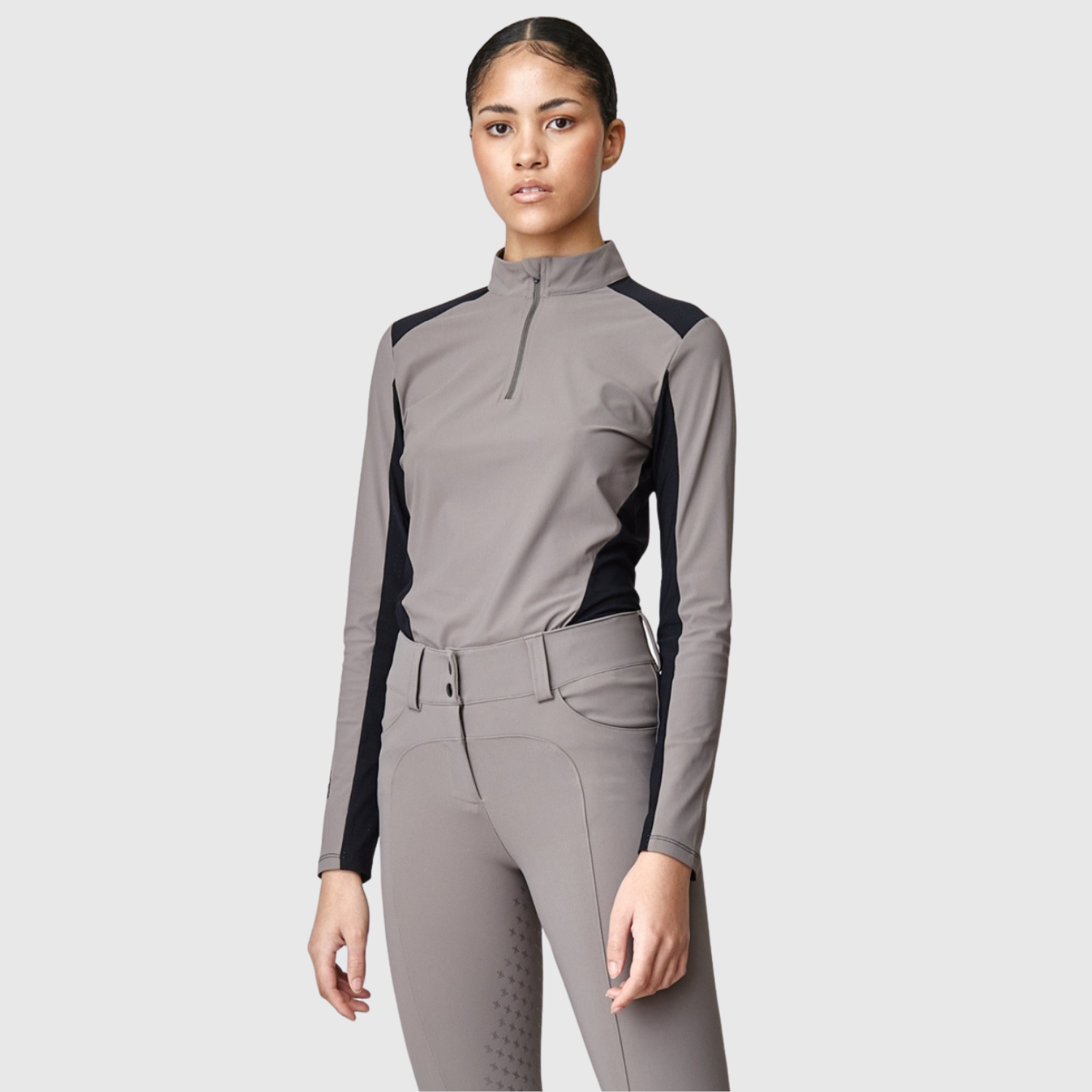 Yagya Performance Sun Shirt, Taupe/ Black