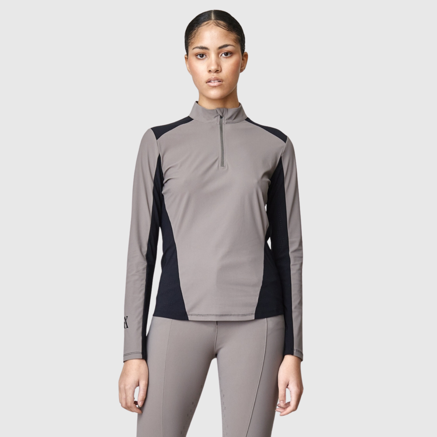 Yagya Performance Sun Shirt, Taupe/ Black
