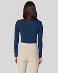 Yagya Ladies 1/2 Zip Long Sleeve Training Top, Navy