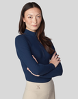 Yagya Ladies 1/2 Zip Long Sleeve Training Top, Navy