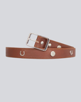 Yagya Leather Bucket Belt, Brown
