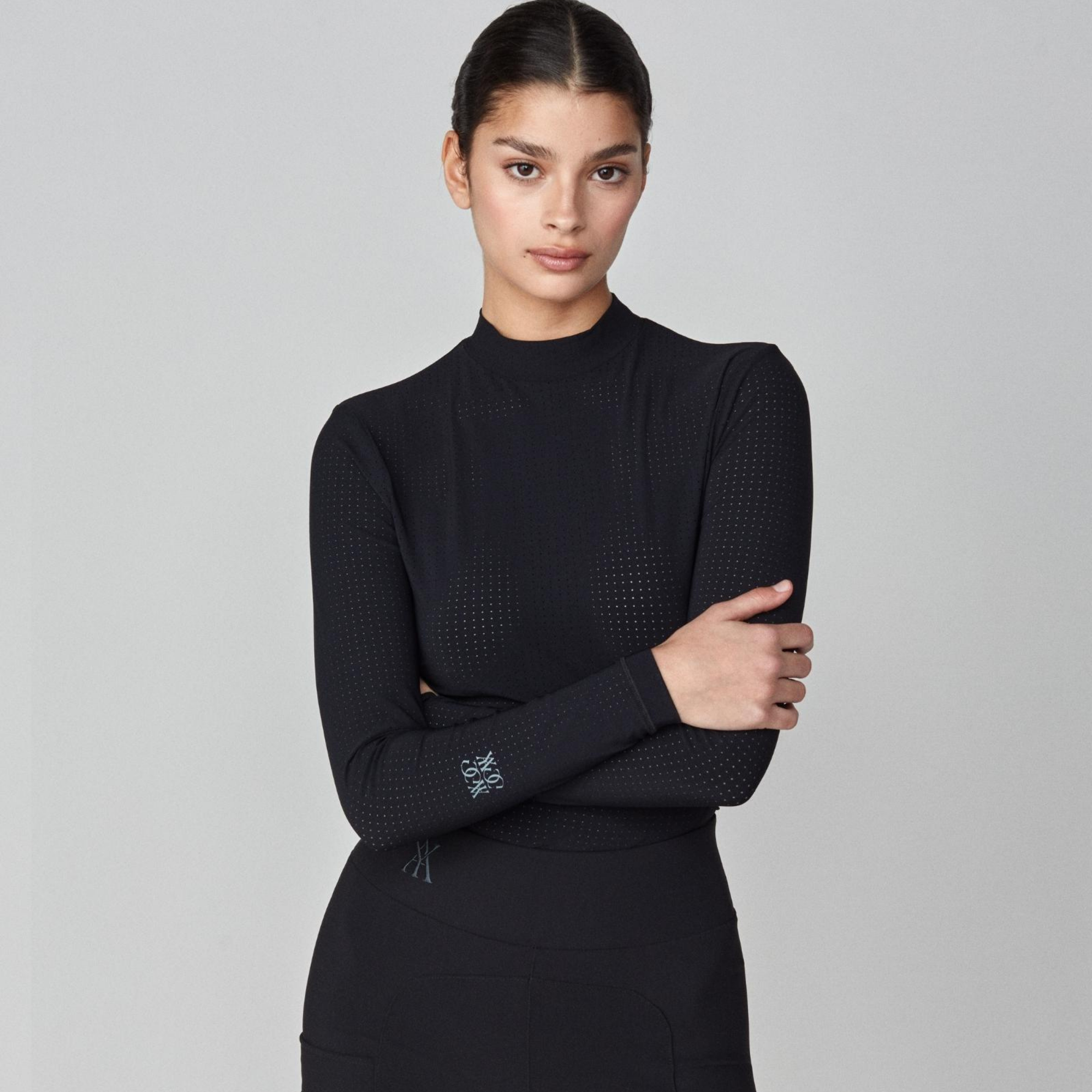 Yagya Ladies Timeless Mesh Show Shirt, Black