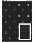 Hunt Seat Paper Co. Lucky Slate Equestrian Horseshoe Gift Wrap Paper in Roll